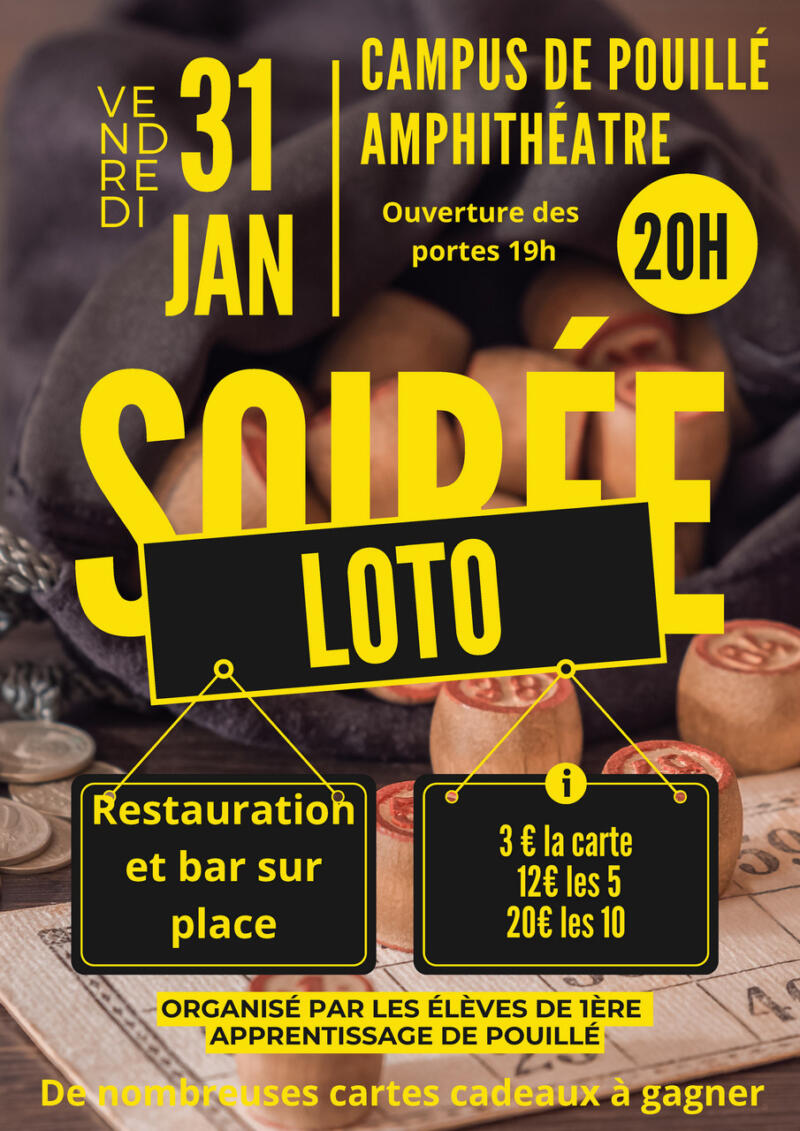 Soirée loto - Campus de Pouillé